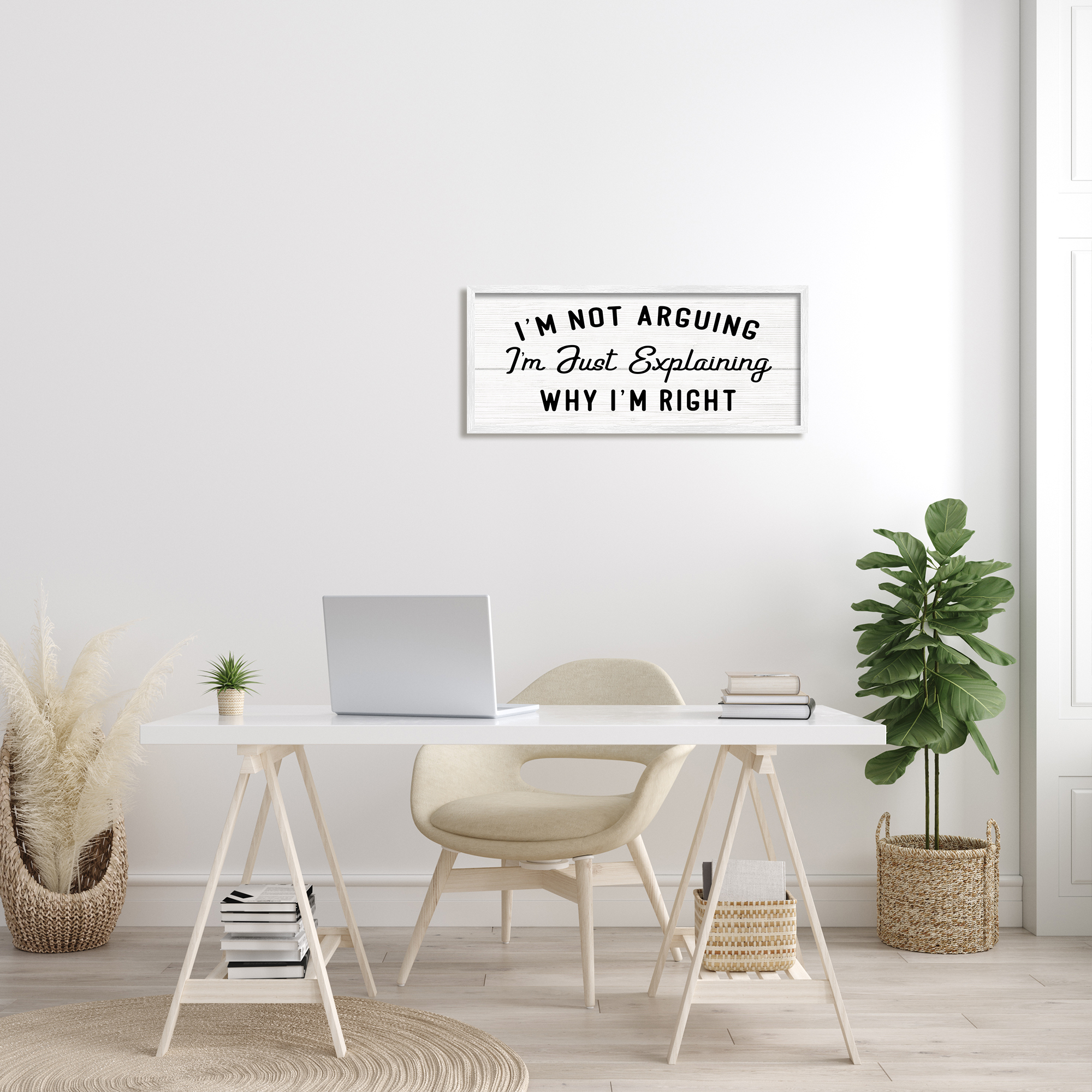 Stupell Industries Not Arguing Explaining Why I'm Right Funny Phrase, 13 x 30, Designed by Daphne Polselli