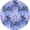 thumbnail image 1 of Ahgly Company Machine Washable Indoor Round Transitional Jeans Blue Area Rugs, 6' Round, 1 of 7