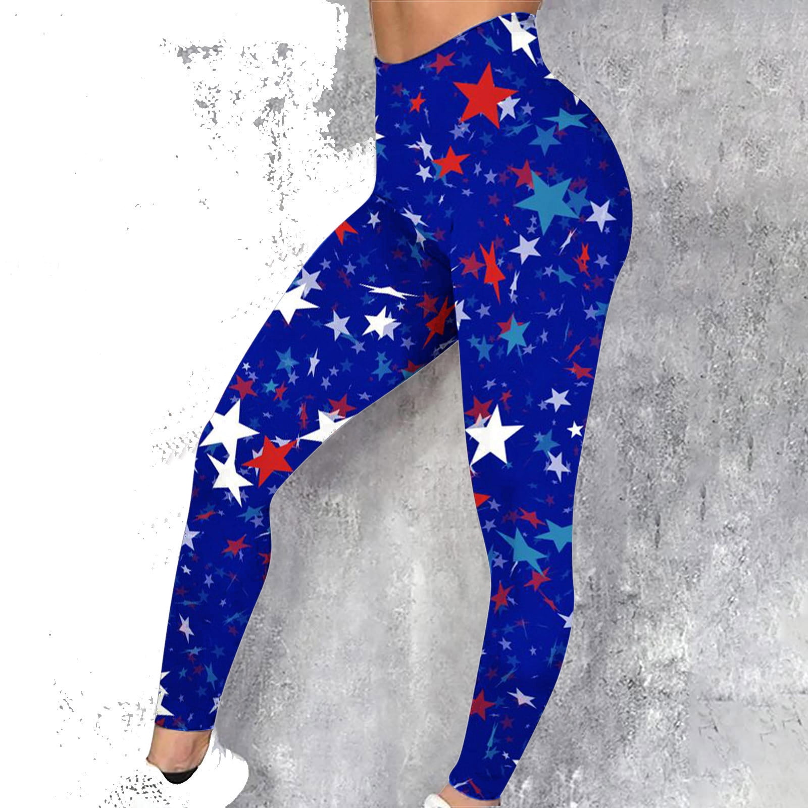 YWDJ Red White Blue Leggings American Flag Clothing Fashion Stretch Leggings  Fitness Running Gym Sports Full Length Active Pants Stand Out on the 4th of  July with Our Patriotic Costumes 39-Red S -