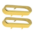 thumbnail image 1 of 2 piezas de cubiertas para pastillas de guitarra, latón, instrumento musical, cubiertas abiertas para pastillas individuales Oro, 1 of 9