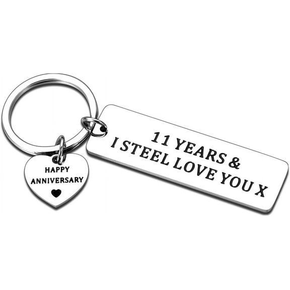 11th Anniversary Couple Steel Gift Valentine's Day Gift for Him Gift for Her Gift for Boyfriend Girlfriend Husband Wife 11th Wedding Anniversary Steel Gift for Dad