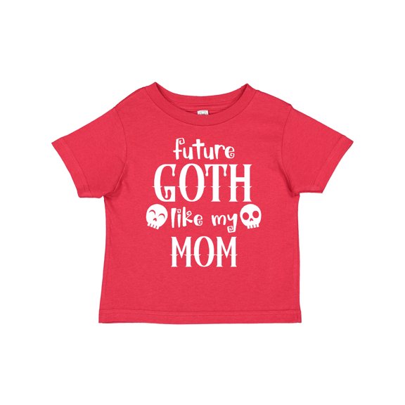 Inktastic Future Goth Like my Mom with Skulls Boys or Girls Toddler T-Shirt