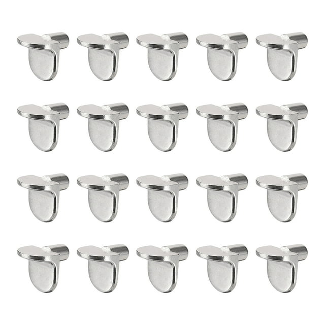 Soporte de estante en forma de L de 0.79'' de Uxcell, soporte de estante, 100 piezas, tono plateado