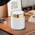 thumbnail image 5 of Mini Trash Can with Lid, Desktop Small Recycling Bin Cute Metal Garbage for Tabletop Countertop Use,Stainless Steel 0.4Gal/1.5L Waste Office Parlor Car Bedroom,Swing Lid Open, 5 of 5