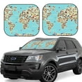 thumbnail image 6 of Kdxio World Travel Line Icons Map Print 2-Piece Sun Shade Front Windshield - Foldable Car Front Window Sunshades For Most Sedans Suv Truck, 6 of 6
