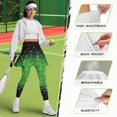 thumbnail image 7 of SCRAWLGOD Women's Golf Tennis Leggings with Skirt Moisture-Wicking Comfortable Running Clothes Machine Washable Stretchy Athletic Pickleball Tights, Four Leaf Clover Small Glitter Black Green, S, 7 of 7