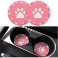 thumbnail image 1 of 2pcs Universal Car Cup Coaster,2.75 Inch Dog Paw Car Cup Holder Insert Mat Pad Set (b-2-v), 1 of 4