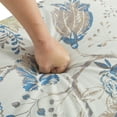 thumbnail image 4 of Noxveil Modern Upholstered Storage Ottoman, Beige + Blue Floral, 4 of 10