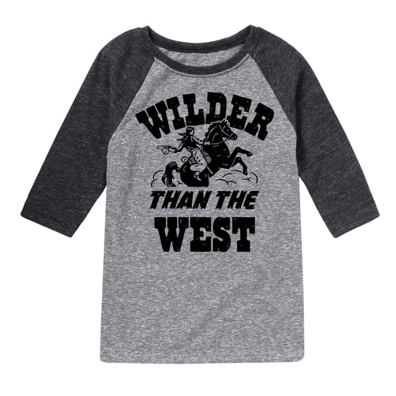 Instant Message - Wilder Than The West - Toddler & Youth Raglan Graphic T-Shirt