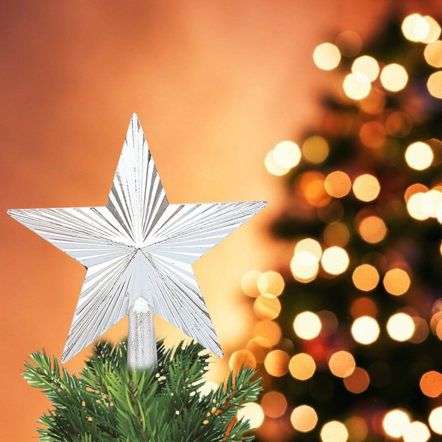 onlyliua Liquidación Decoración de Árbol de Navidad Estrella de Cinco Puntas Tridimensional Hueca