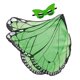 thumbnail image 4 of Ala de mariposa Hugo Cape Costume Photo Prop Cosplay Angel Elf Verde, 4 of 8