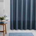 thumbnail image 6 of Mainstays Waffle-Weave Fabric Shower Curtain, Cotton Blend with Recycled Polyester, 72 in x 72 in, Blue, 6 of 7