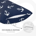 thumbnail image 5 of Balery Nautical Themed Simple Anchors Pillow Covers,Bed Pilowcases,Reversible Plush Throw Pillow Covers End Pillow Encasement,Pillow Case - 20"X30", 5 of 9