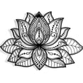 thumbnail image 5 of ColorfullWorlds 3D Lotus Flower Mandala Metal Wall Art - Black, 5 of 5