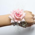 thumbnail image 1 of Muñequera Hecha Brazaletes Ramillete Accesorios De Decoración Para Y Huésped Rosado Macarena Flor de mano de ramillete de muñeca, 1 of 8
