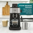 thumbnail image 2 of 4-Shot Steam Espresso Cappuccino and Latte Maker with Stainless Steel Frothing Pitcher, 2 of 4