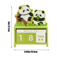 thumbnail image 3 of Calendar Planner Cute Pandas Wooden Calendar Ornaments Wooden Perpetual Calendar Reminder Board Friendly Materials Student Desktop Decoration And Practica Gifts Back to School Savings! Green, 3 of 6