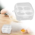 thumbnail image 2 of 1 Pc 4 Grid Egg Containers with Lid, Egg Storage Box, Deviled with Lid Container, Egg Dispenser Holder Case Crisper Picnic Travel Keeper Portable Egg Carriage, 4.13"x4.13"x2.76", White, 2 of 9