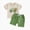 H002-Green, variant on Kaprioy Toddler Baby Boy Clothes Toddler Summer Outfit Short Sleeve Tractor Letter A LITTLE DIRT NEVER HURT Print T-Shirt Tee Tops Shorts 6 12 18 24 Months 2T 3T Clothing Set Baby Boys' Shorts Sets