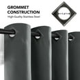 thumbnail image 7 of Deconovo Grommet Blackout Curtains Set of 2, Solid Thermal Insulated, 52"x84", Gray, 7 of 7