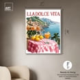 thumbnail image 4 of Dolce Vita Balcony I Canvas Print Retro Summer Decor by Art Remedy, Silver Frame, 36 x 45, 4 of 6