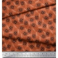 thumbnail image 3 of Soimoi Polyester Crepe Fabric Text & Football Sports Print Fabric by The Yard 42 Inch Wide, 3 of 3