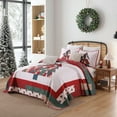 thumbnail image 5 of 3 Pcs Patchwork Christmas Tree Quilt Set – Reversible Holiday Bedspread BY218, 5 of 11
