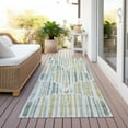 thumbnail image 6 of Addison Rugs Chantille Indoor/Outdoor Transitional Lines Sage Washable Runner Rug, 2'3" x 7'6", 6 of 6
