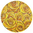 thumbnail image 3 of Ryvnso Yellow Roses Flowers Round Plate Mats Dining Table Placemat Set of 4 for Holiday Decoration, 3 of 7