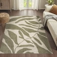 thumbnail image 3 of Mainstays Floral Pattern Low Pile Ivory Base with Green Leaves, Area Rug 5x7, Recommended for Living room, Dining area, Bedroom, 3 of 7