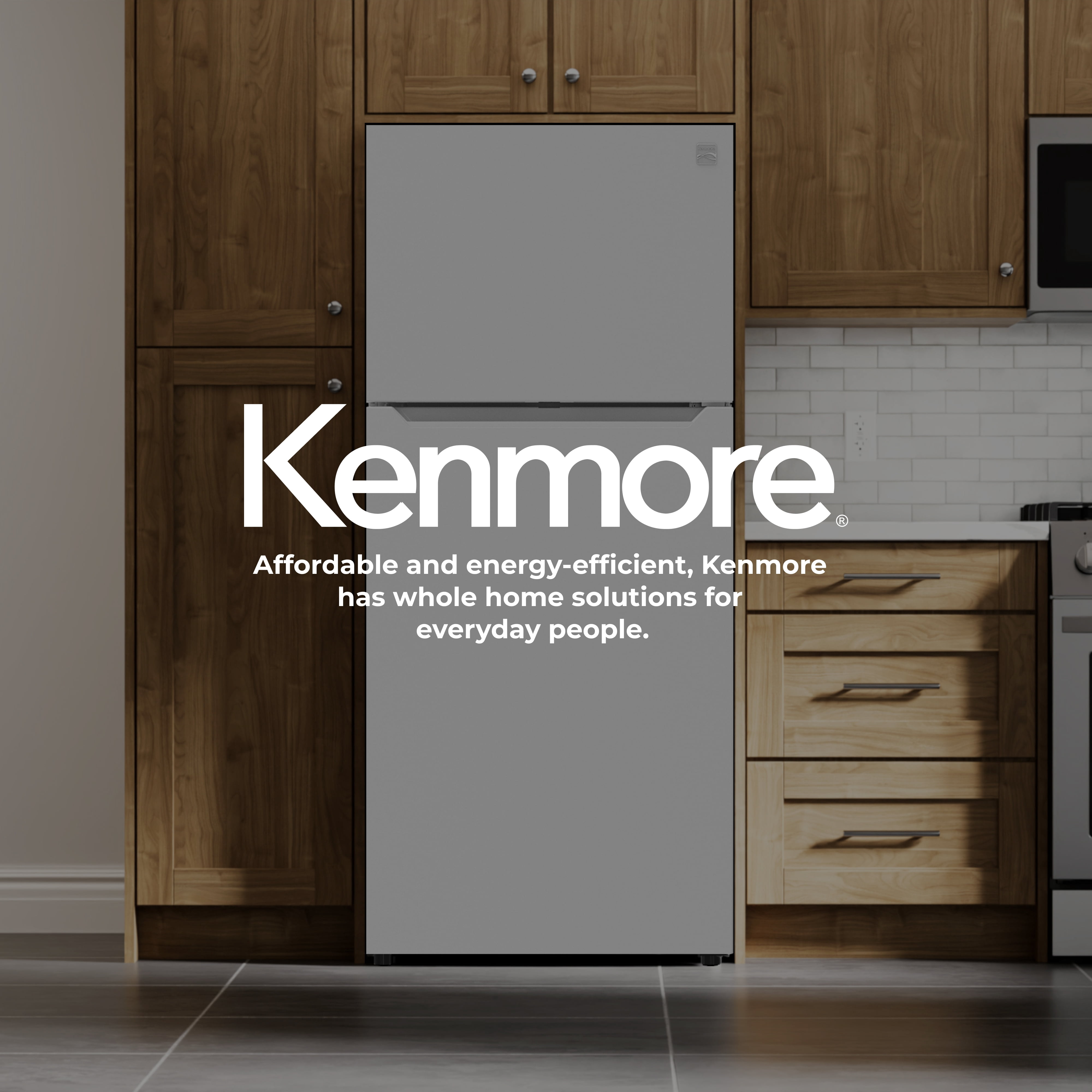 Kenmore 18.1 cu. ft. Top Freezer Refrigerator, Adjustable Glass Shelves, White
