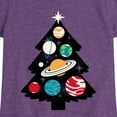 thumbnail image 3 of Instant Message - Space Tree Christmas - Toddler & Youth Girls Short Sleeve Graphic T-Shirt, 3 of 6