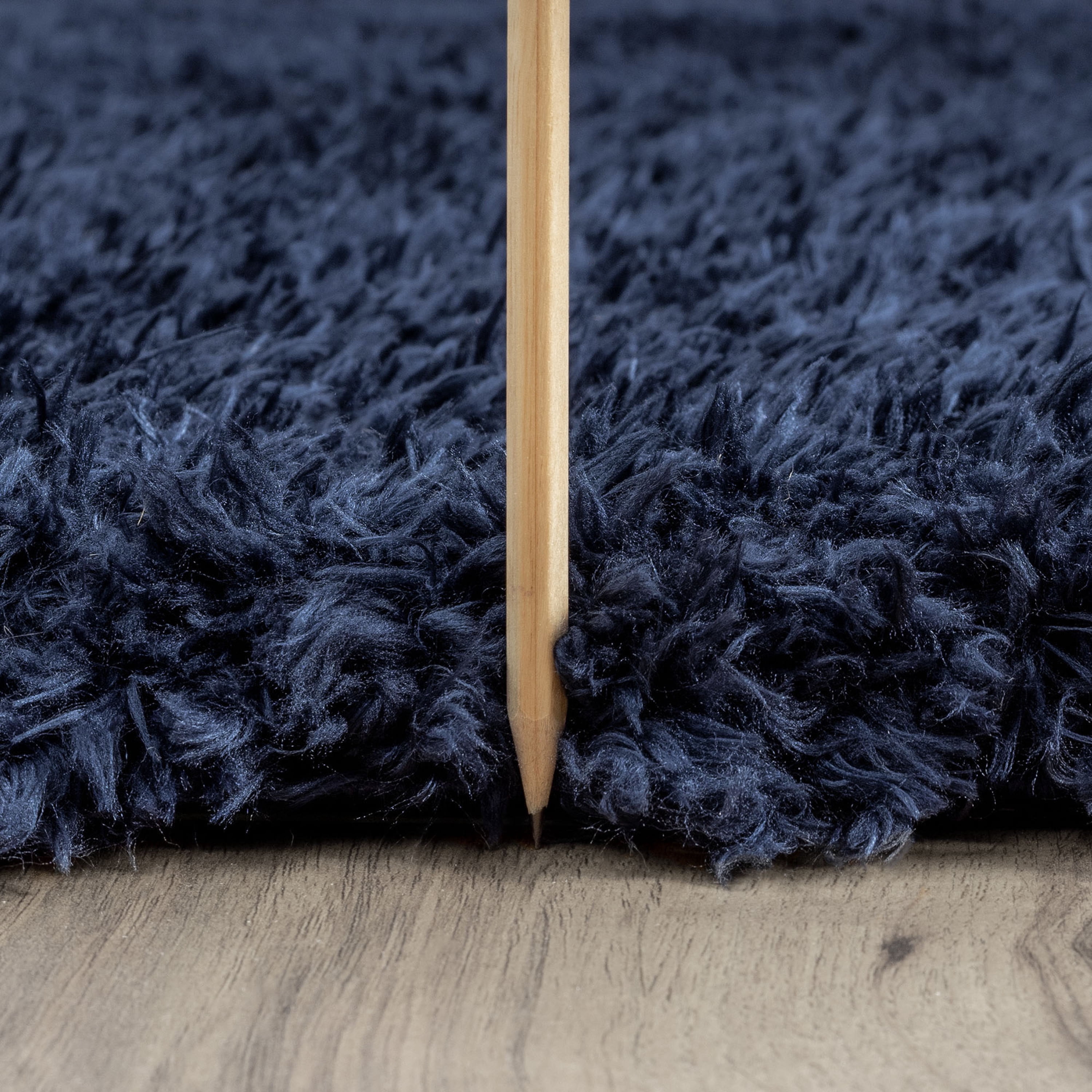 Bliss Rug Solid Plush Indoor Shag Rug for Living Room, Bedroom, Kids Room |Navy, 5' x 8' (5'3''x7'3'')