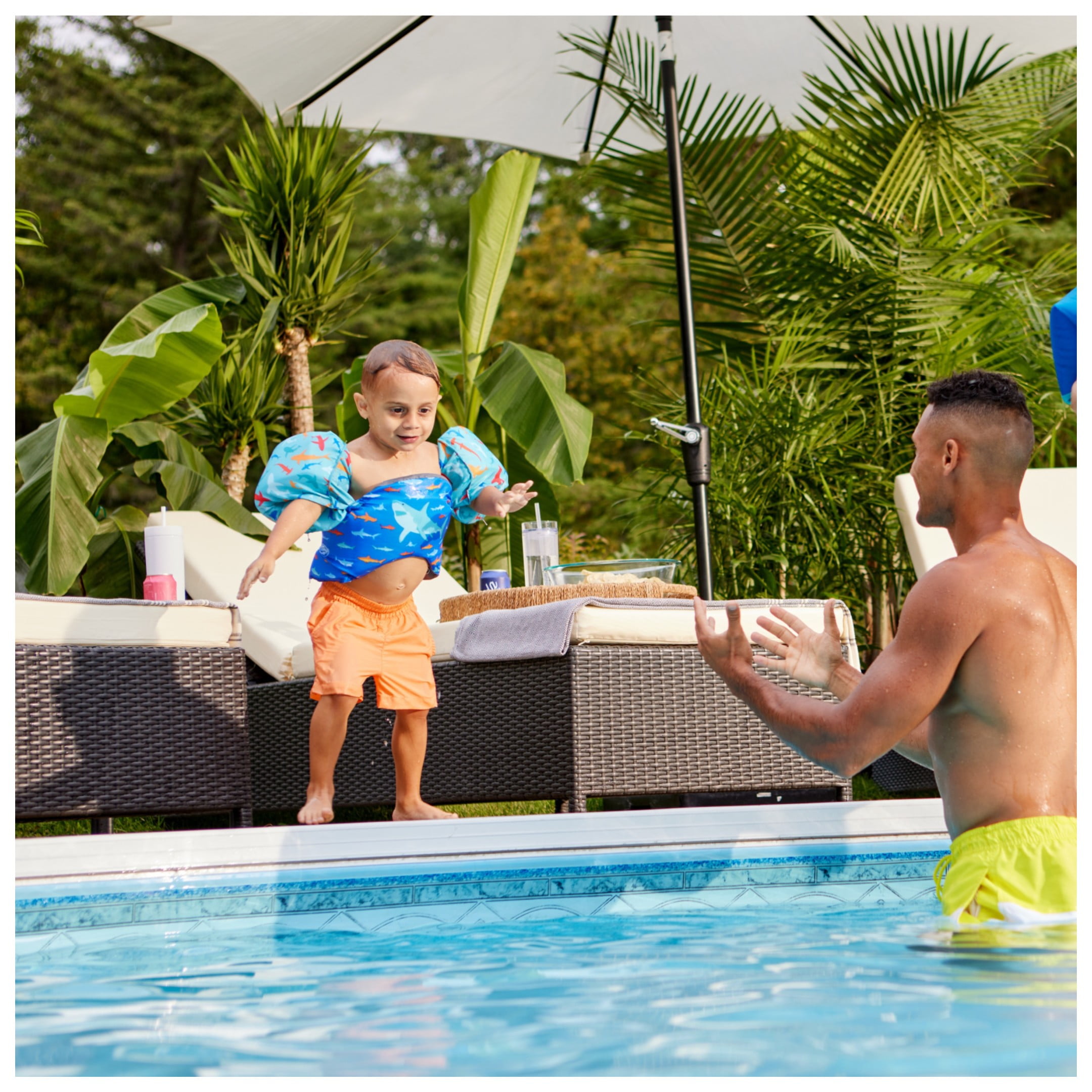 SwimWays Swim Trainer Shark, US Coast Guard Approved Life Vest for Kids, 33-55 lbs