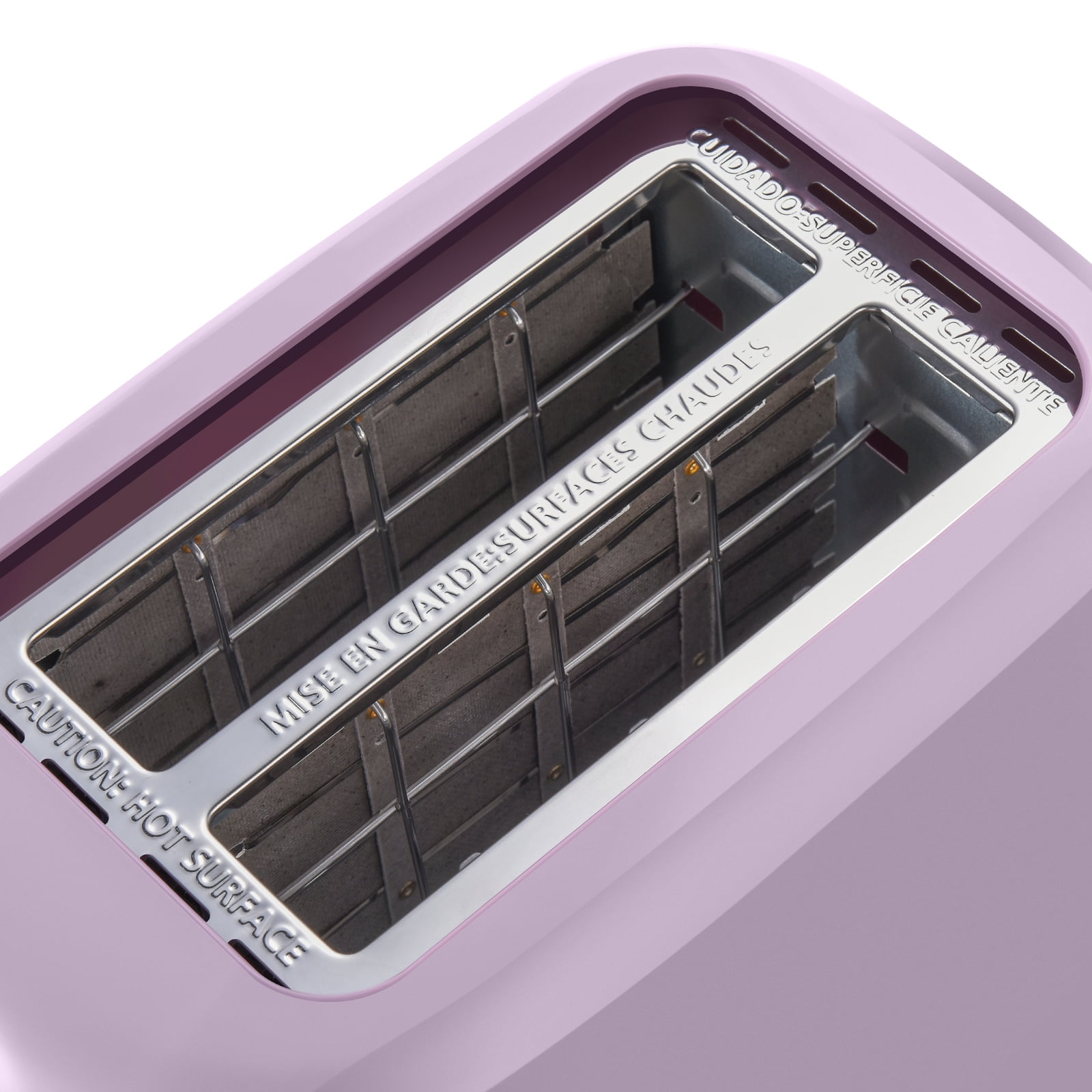 Mainstays 2-Slice Toaster with 6 Shade Settings and Removable Crumb Tray, Lilac Bloom