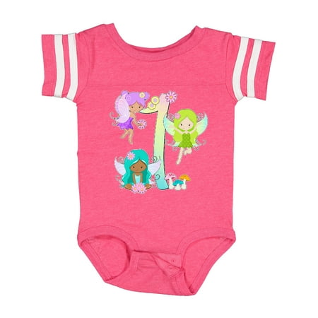 

Inktastic Flower Fairies First Birthday Gift Baby Boy or Baby Girl Bodysuit