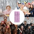 thumbnail image 4 of Silver Foil Fringe Curtain - Shiny, Reusable, Easy Install, Photo Booth - for Birthday Wedding Party Decor, 4 of 5