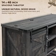 thumbnail image 3 of OKD Farmhouse 46'' Large Farmhouse Entryway Table with Sliding Barn Doors, Console Table Sofa Side Table with Storage and Adjustable Shelf, Dark Rustic Oak, 3 of 10