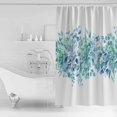thumbnail image 4 of Small Stall Shower Curtain 36x72 Inch Narrow Half Size Teal Blue Eucalyptus Leaves Bath Curtains Bathroom Decor Spring Summer Botanical Floral Waterproof Fabric Shower Curtain Set with Hooks 36 Inch, 4 of 6