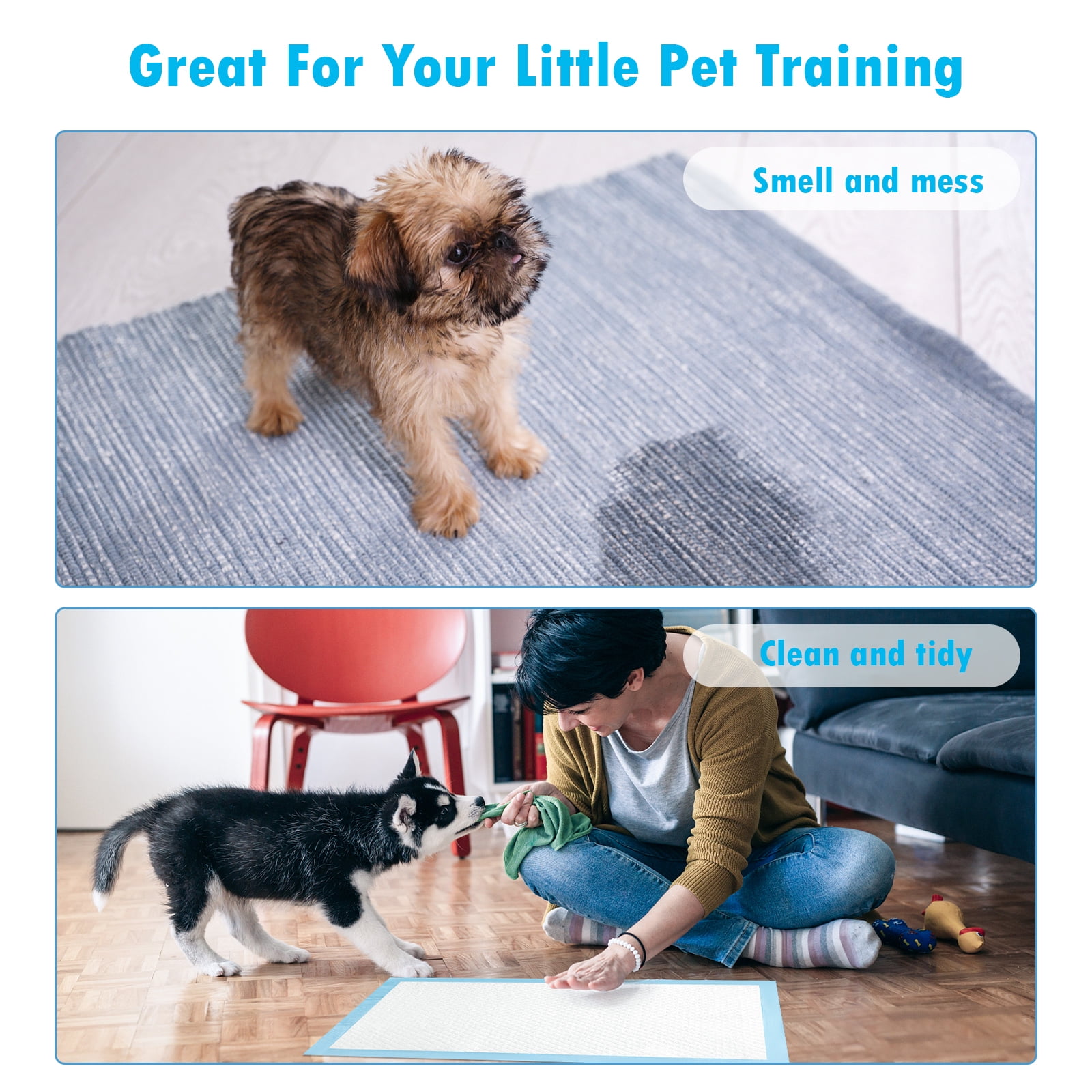 Cowb Manm 50Count Disposable Dog Training Pads XL Pet Pee Pads 28x34 in Potty Pads Premium Absorbent