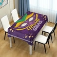 thumbnail image 7 of Coolnut Mardi Gras Tablecloth, Waterproof Washable Polyester Square Table Cover, Durable Tablecloth for Kitchen Dining Table Party Decor, 54"x54", 7 of 7