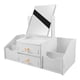 thumbnail image 2 of GOOHOCHY Organizador de maquillaje de escritorio, organizador de maquillaje, caja de almacenamiento de escritorio para cosméticos con espejo, 2 of 8