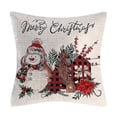 thumbnail image 2 of Juego de 4 fundas de almohada navideñas de 45 x 45 cm, fundas de almohada decorativas navideñas para autocar, 2 of 5