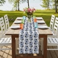 thumbnail image 4 of Table Runners 36 Inches Long Dress Scarves, Blue Floral Farmhouse Kitchen/Dining Table Runner, Short Coffee Tablerunners, Abstract Watercolor Flower Leaf Plant 13x36 Inch, 4 of 9