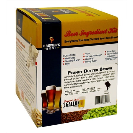 Brewer's Best One Gallon Home Brew Beer Ingredient Kit (Peanut Butter (Best Peanut Butter Maker)