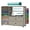 Grey, variant on Mobile Rolling Craft Storage Cabinet with 2 Drawers, 24 Vinyl Roll Holders, Adjustable Shelves, Lockable Wheels, Organizer Cart for Office, Studio, Home