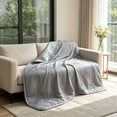 thumbnail image 4 of Cool Summer Quilt, TOUMENY Super Soft Breathable Air-Conditioned Quilt, Lightweight Polyester Cooling Blanket for Hot Sleep Night, 39.37x59 Inch, Dark Gray, 4 of 6