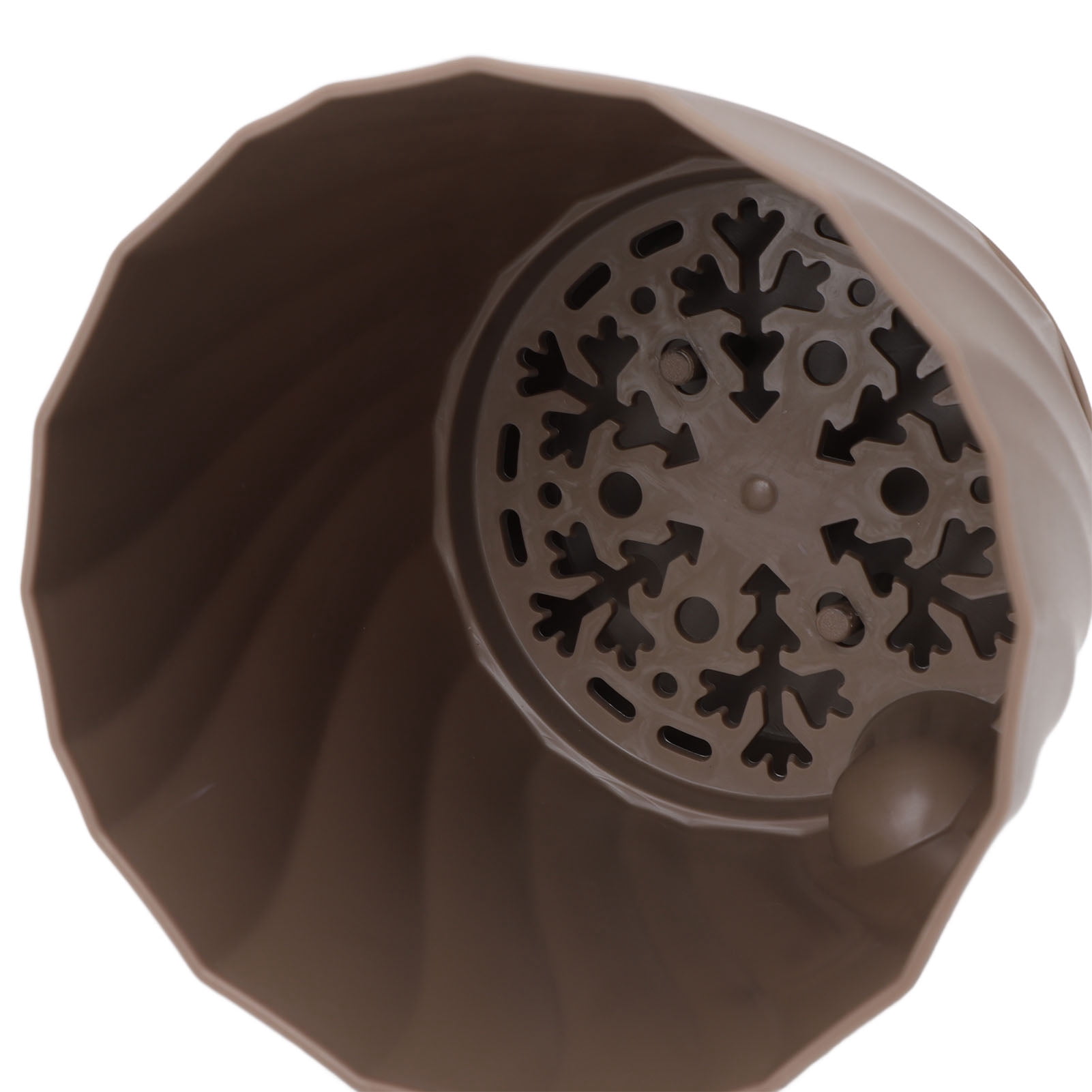 YAHHU 6pcs Plastic Flower Planters Lightweight Gardening Plant Pots for Home Balcony Garden Decor, Brown, 4.8 inches / 12.2 cm