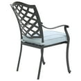 thumbnail image 5 of Wynn Outdoor Patio Metal Dining Chair, Set of 2, Light Blue- Saltoro Sherpi, 5 of 5