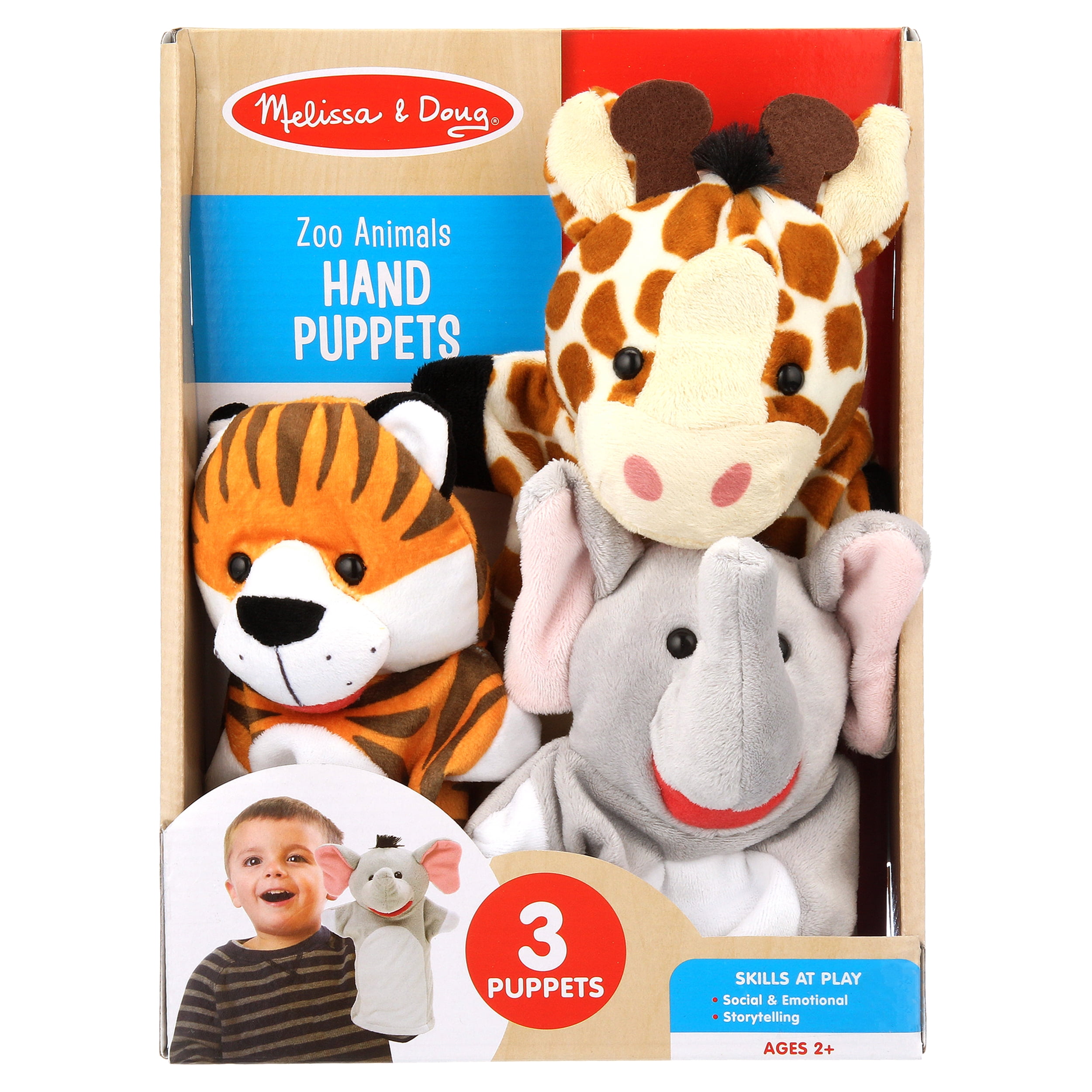 Melissa and Doug ZOO FRIENDS Hand Puppets 